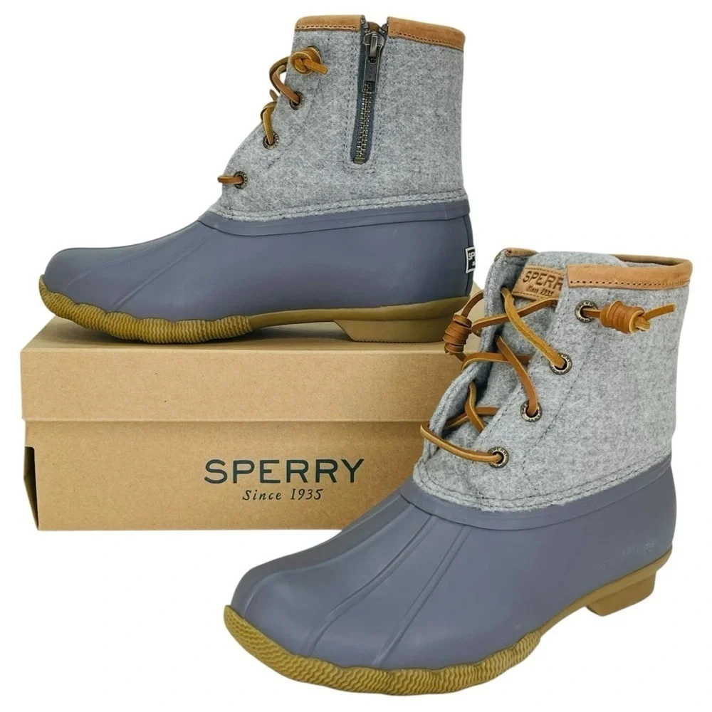 Sperry Saltwater Wool Insulated Womens Ankle Rain Boots Size 5.5M